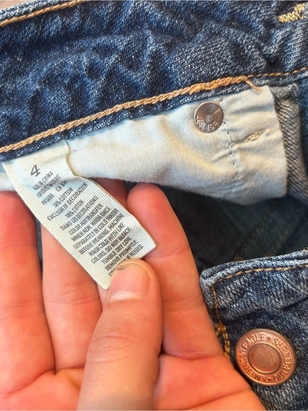 American Eagle Outfitters Distressed Denim Mini Skirt - Picture 6 of 6